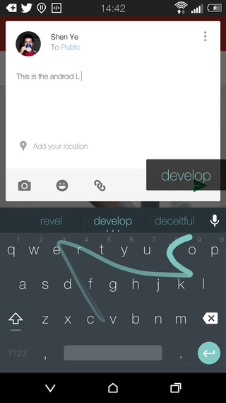 Illustration for article titled Friendly Notice: Android L Keyboard now in Play Store